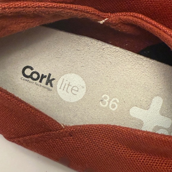 Corklite Comfort Technology Women's 36‎ Red Casual Slip On Shoes - Picture 5 of 8